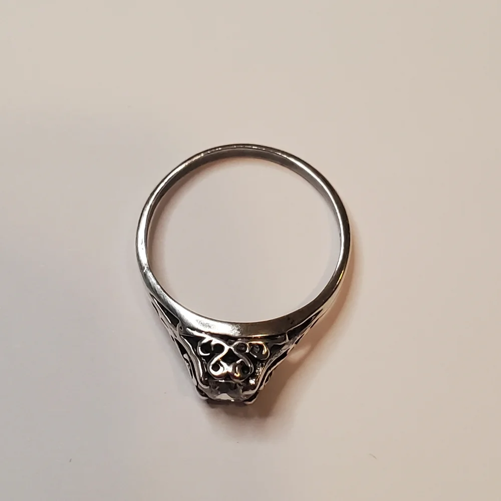 Vintage Scrolled Sterling Ring - Picture 8 of 16